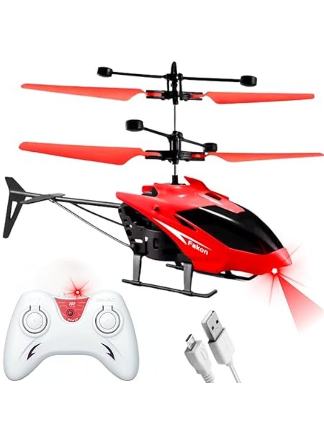 Flying Mini Rc Infraed Induction Helicopter Aircraft Flashing Light Toys For Kid - Image 1